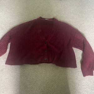 Maroon AE cropped sweater